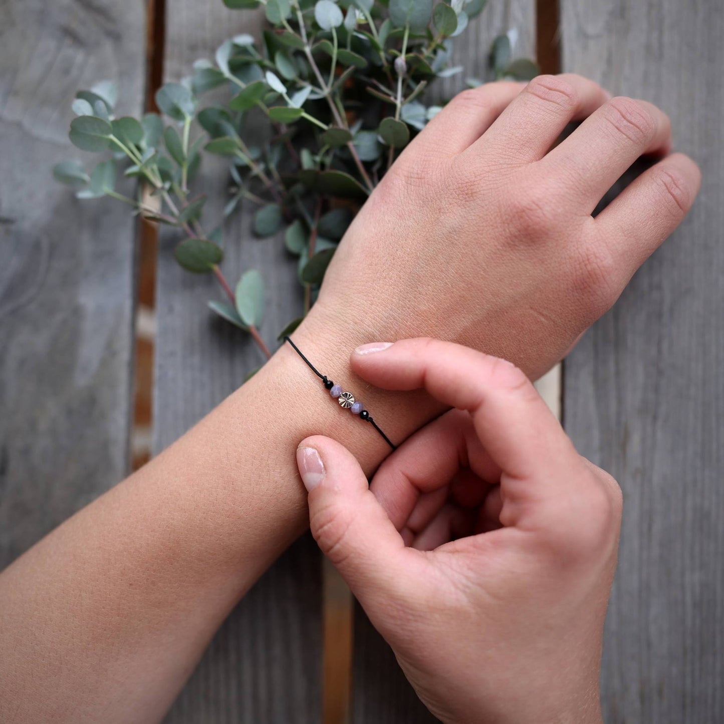 Armband Wunscherfüller Gold Lila