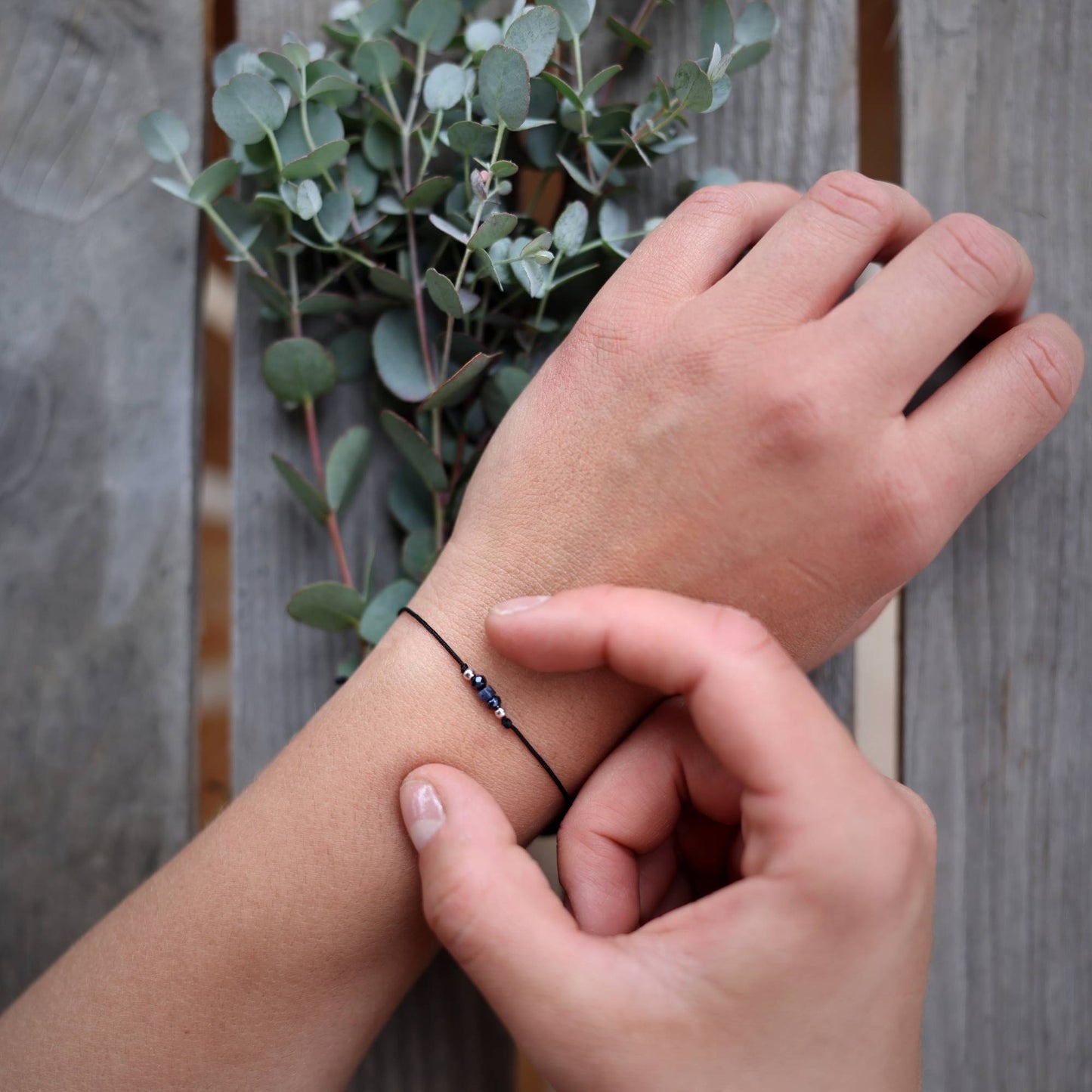 Armband Wunscherfüller Naturstein Blau