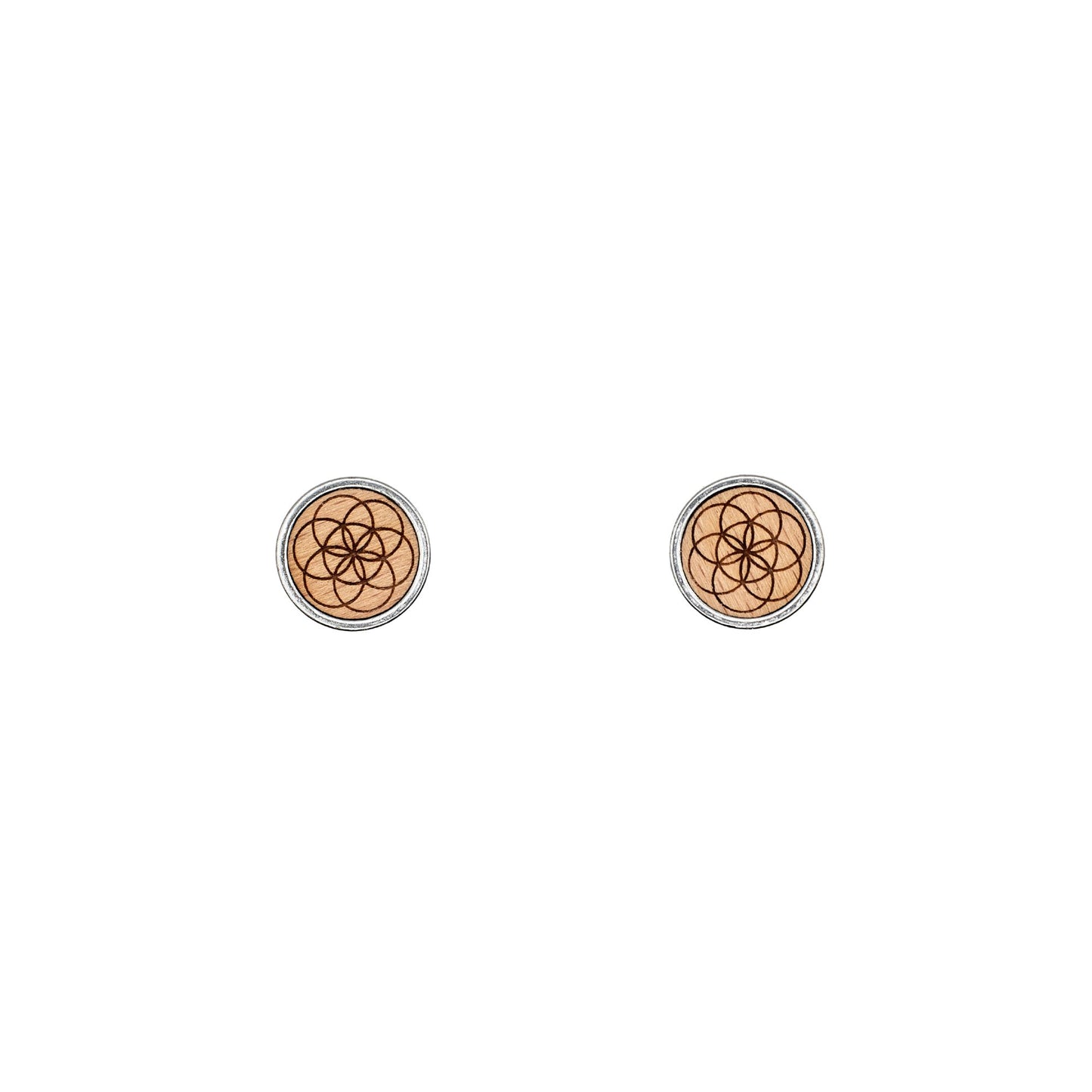 Ohrstecker "Samen des Lebens" Holz Buche