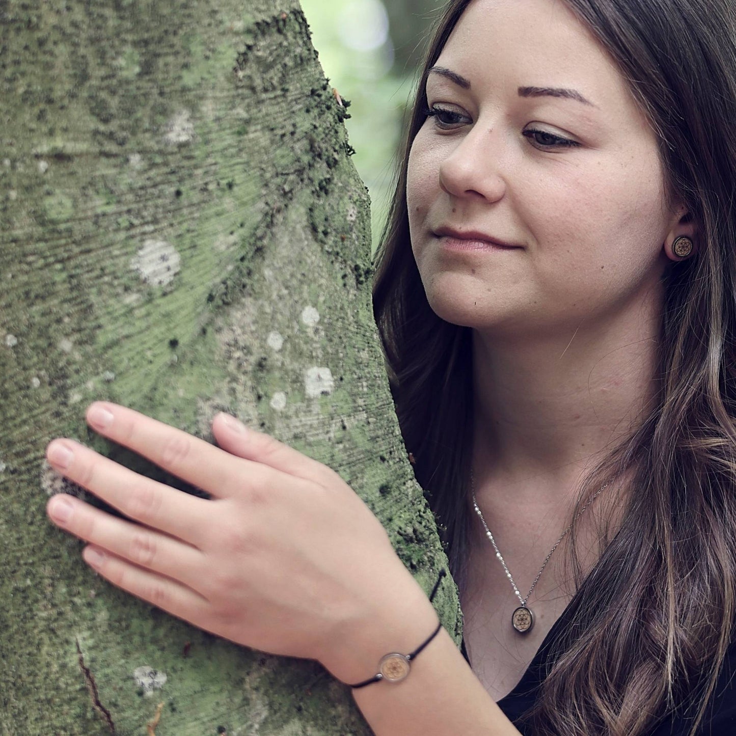 Armband "Samen des Lebens" Holz Buche
