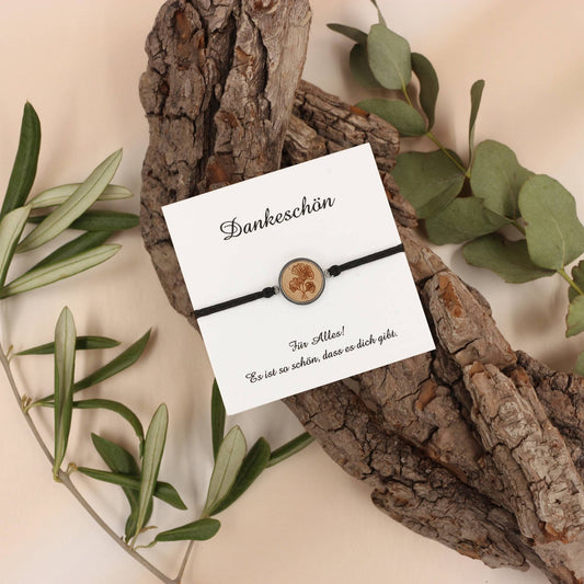 Armband "Ginkgo Blatt" Holz Buche