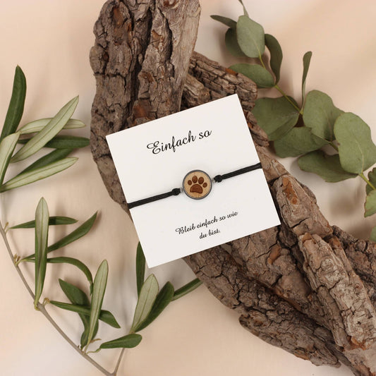 Armband "Pfote" Holz Buche