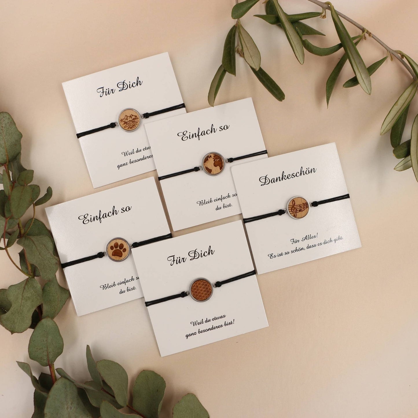 Armband "Weltkugel" Holz Buche