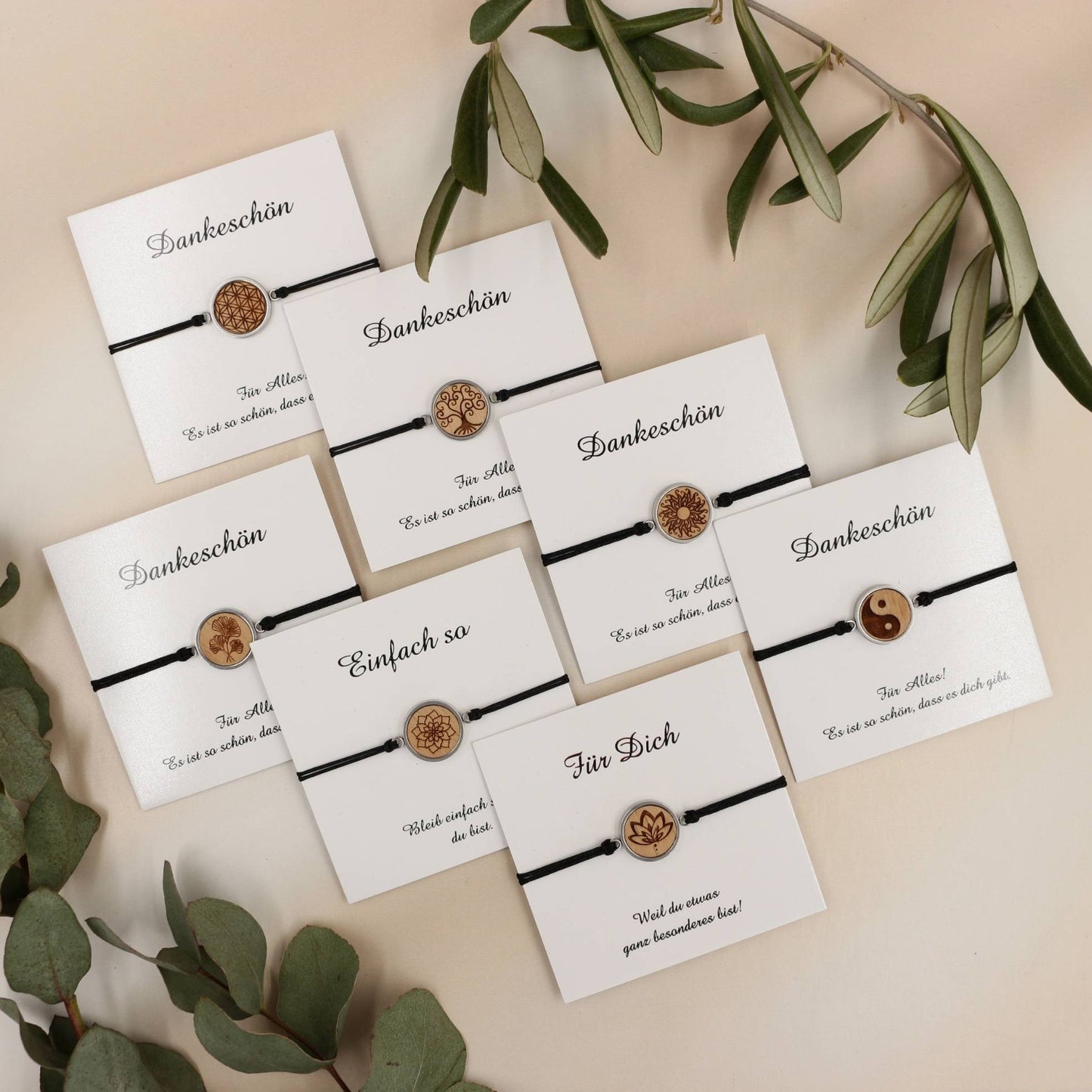 Armband "Feuersonne" Holz Buche