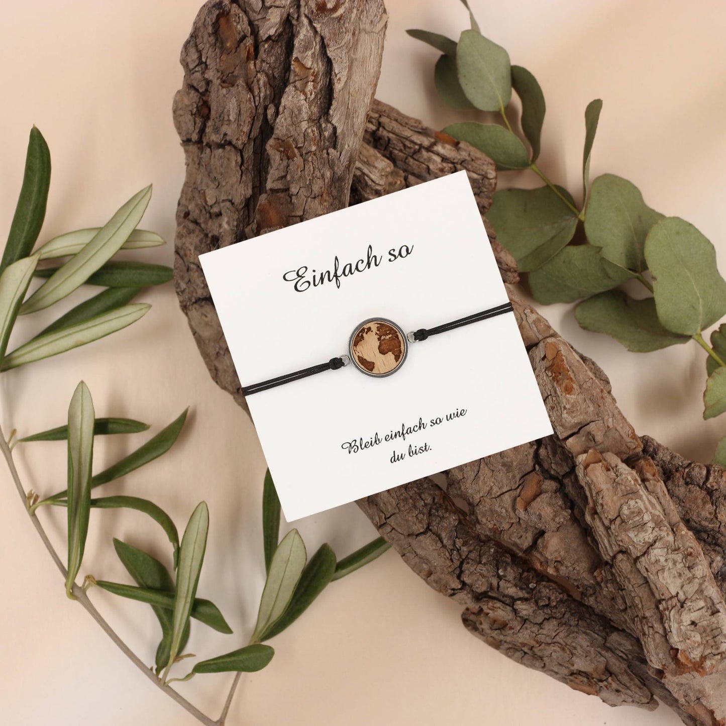 Armband "Weltkugel" Holz Buche