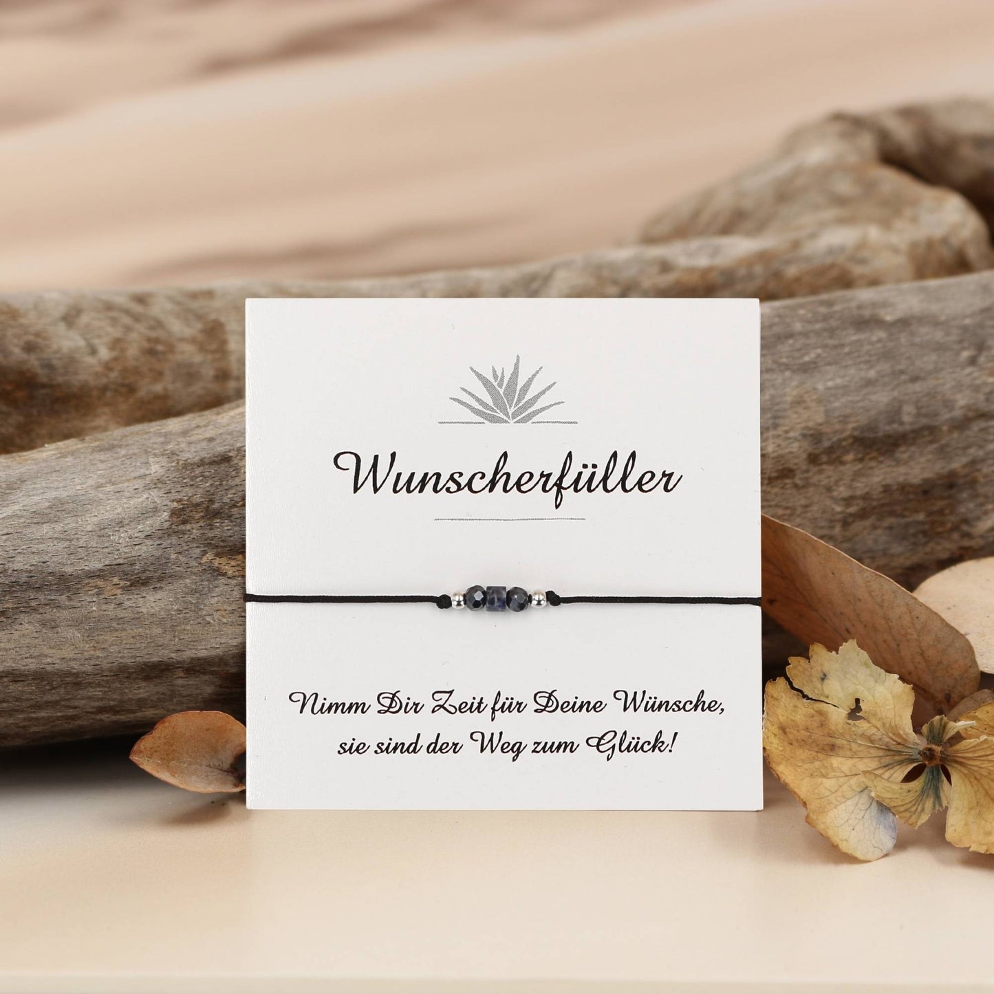 Armband Wunscherfüller Naturstein Blau