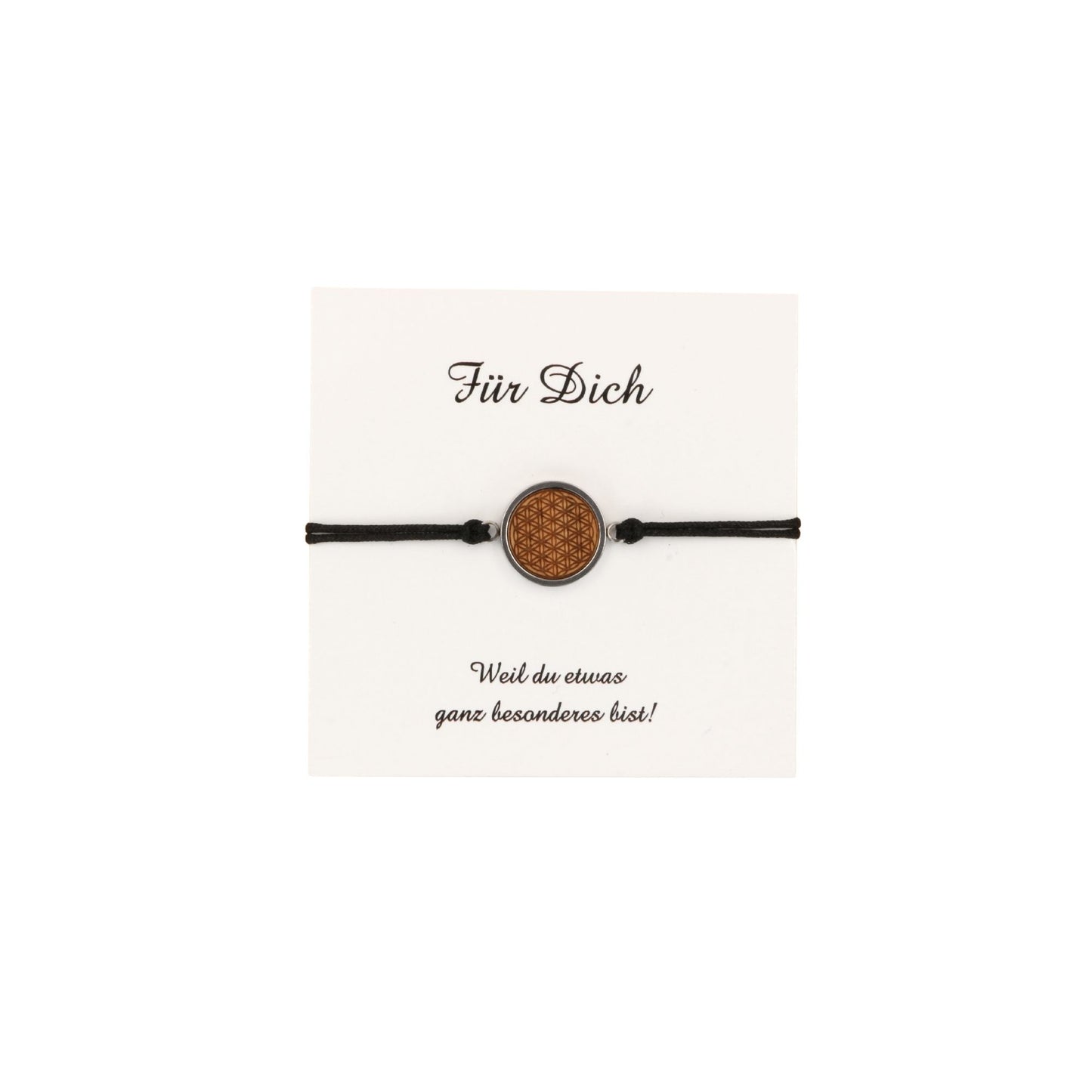 Armband "Blume des Lebens" zart Holz Buche