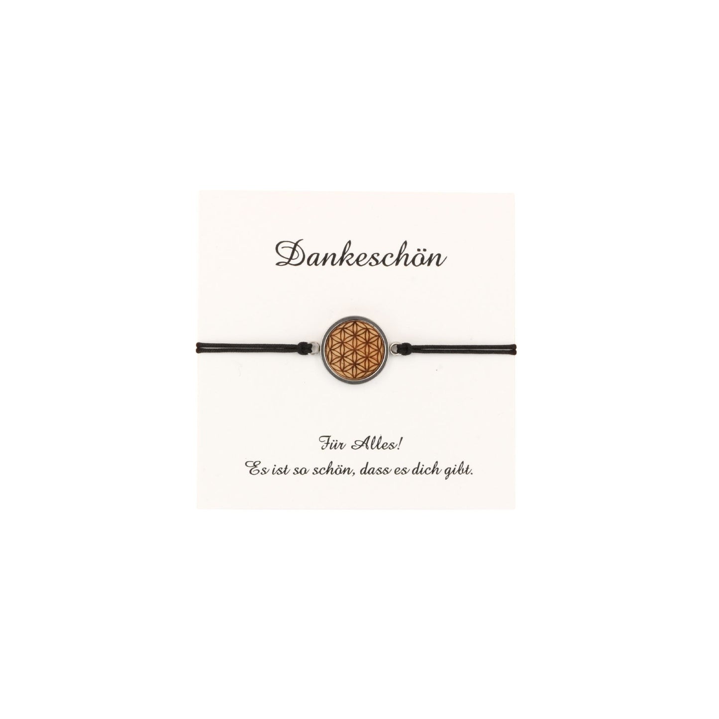 Armband "Blume des Lebens" Holz Buche