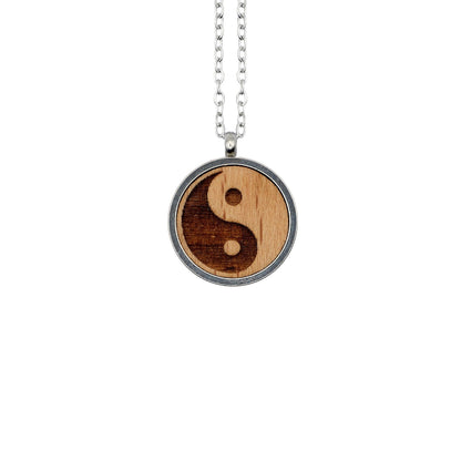Halskette "Yin&Yang" Holz Buche