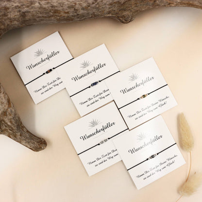Armband Wunscherfüller Naturstein Grau