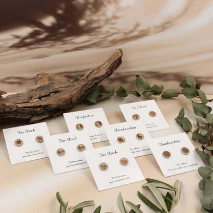 Ohrstecker "Blume des Lebens" Holz Buche