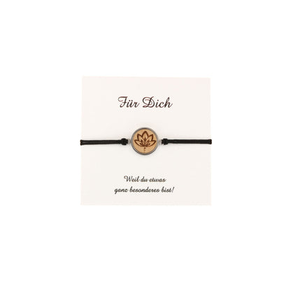 Armband "Lotusblume" Holz Buche