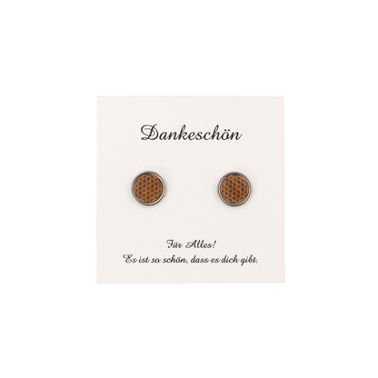 Ohrstecker "Blume des Lebens" zart Holz Buche