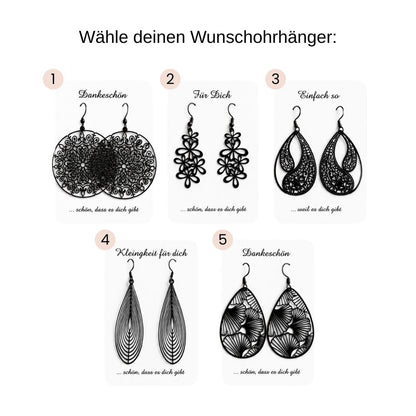 Ohrhänger Filia | Schwarz