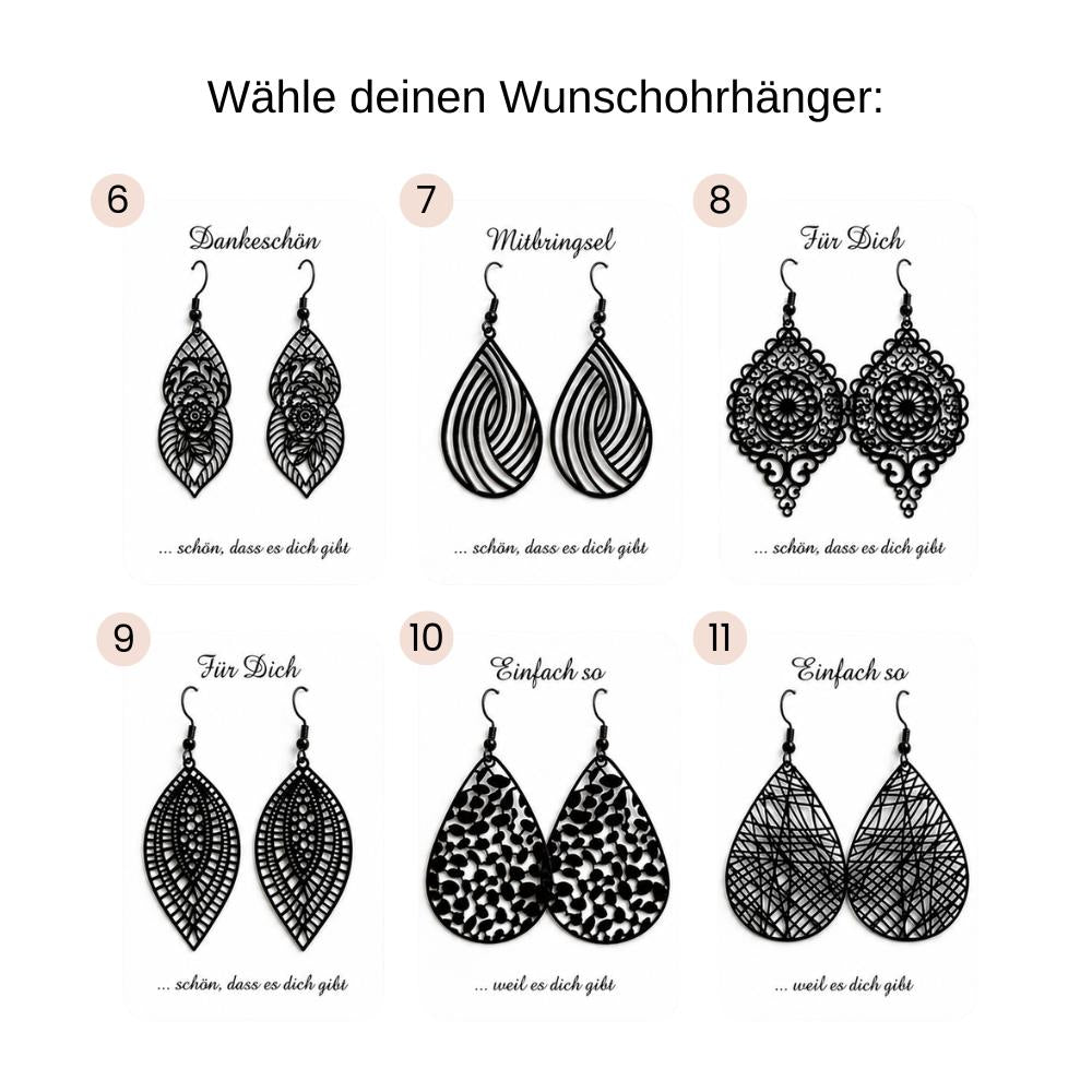 Ohrhänger Filia | Schwarz