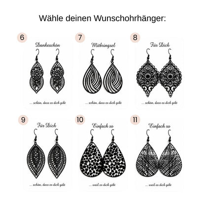 Ohrhänger Filia | Schwarz